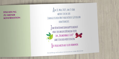 Einladung Konfirmation